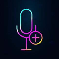 Poster - recording sign in nolan style icon. Simple thin line, outline vector of Music icons for ui and ux, website or mobile application