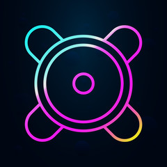 Poster - musical column in nolan style icon. Simple thin line, outline vector of Music icons for ui and ux, website or mobile application
