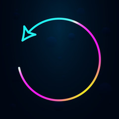 Poster - reload sign in nolan style icon. simple thin line, outline vector of music icons for ui and ux, webs