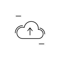 Poster - Cloud, up, arrow, networking icon. Simple line, outline vector elements of storage and cloud icons for ui and ux, website or mobile application
