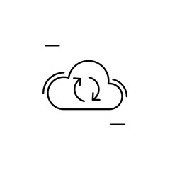 Poster - Cloud, networking icon. Simple line, outline vector elements of storage and cloud icons for ui and ux, website or mobile application