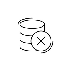 Aufkleber - Database, lost, networking icon. Simple line, outline vector elements of storage and cloud icons for ui and ux, website or mobile application
