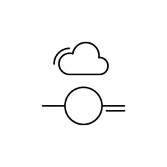 Poster - Cloud, networking icon. Simple line, outline vector elements of storage and cloud icons for ui and ux, website or mobile application