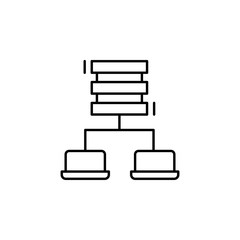 Aufkleber - laptop, networking icon. simple line, outline vector elements of storage and cloud icons for ui and 