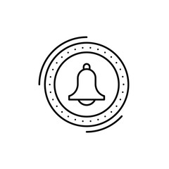 Poster - Bell, finance, banking icon. Simple line, outline vector elements of business and finance icons for ui and ux, website or mobile application