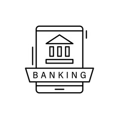 Aufkleber - Smartphone, banking icon. Simple line, outline vector elements of business and finance icons for ui and ux, website or mobile application