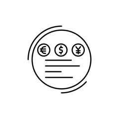 Aufkleber - Money, banking, finance icon. Simple line, outline vector elements of business and finance icons for ui and ux, website or mobile application
