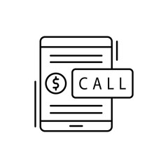 Aufkleber - Smartphone, call, finance icon. Simple line, outline vector elements of business and finance icons for ui and ux, website or mobile application