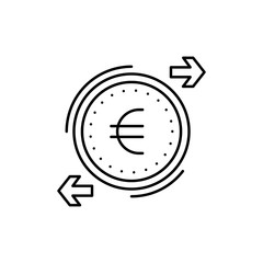 Poster - Euro, money, finance icon. Simple line, outline vector elements of business and finance icons for ui and ux, website or mobile application