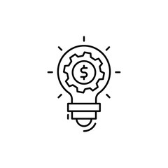 Poster - Light bulb, banking, finance icon. Simple line, outline vector elements of business and finance icons for ui and ux, website or mobile application