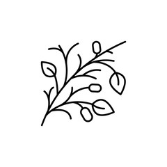 Poster - Branch, tree, flowering icon. Simple line, outline vector elements of spring icons for ui and ux, website or mobile application