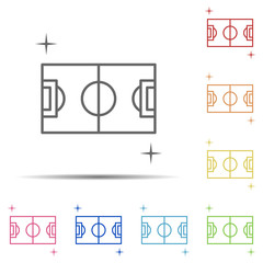 Aufkleber - Soccer, sport multi color icon. Element of sport thin line icon on white background
