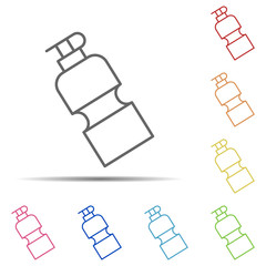Aufkleber - Water bottle multi color icon. Element of swimming poll thin line icon on white background