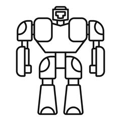 Poster - toy robot transformer icon. outline toy robot transformer vector icon for web design isolated on whi