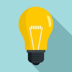 Poster - Customer idea bulb icon. Flat illustration of customer idea bulb vector icon for web design
