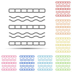 Poster - Swimming pool tracks multi color icon. Element of swimming poll thin line icon on white background