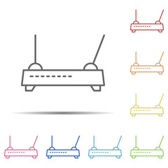 Poster - router multi color icon. Element of workplace icon on white background