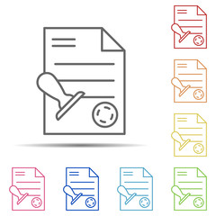 Aufkleber - stamp multi color icon. Element of workplace icon on white background