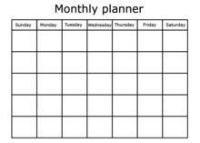 Schedule For Making A Calendar And Planning For The Month.