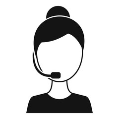 Poster - customer woman support icon. simple illustration of customer woman support vector icon for web desig