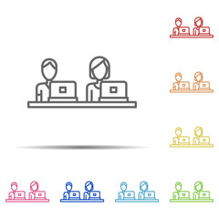 Aufkleber - work multi color icon. Element of workplace icon on white background