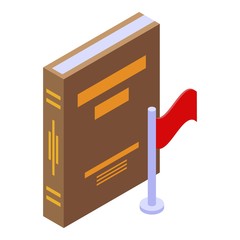 Poster - Education book icon. Isometric of education book vector icon for web design isolated on white background