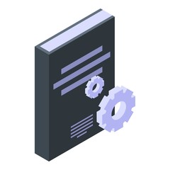 Poster - Science book icon. Isometric of science book vector icon for web design isolated on white background