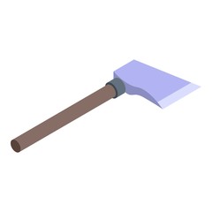 Poster - Carpenter axe icon. Isometric of carpenter axe vector icon for web design isolated on white background