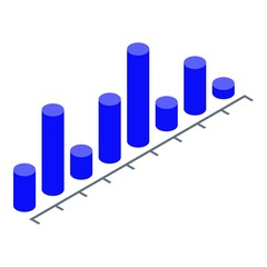 Poster - Profit chart icon. Isometric of profit chart vector icon for web design isolated on white background