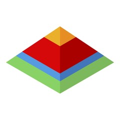 Poster - Pyramide chart icon. Isometric of pyramide chart vector icon for web design isolated on white background