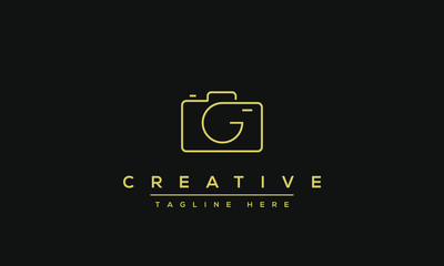Aufkleber - Modern creative letter G vector logo design. Minimalist G Luxury monogram initial based icon.
