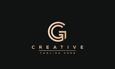 Aufkleber - Modern creative letter G vector logo design. Minimalist G Luxury monogram initial based icon.