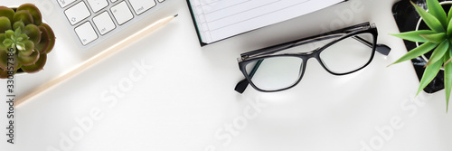 Fotomural Office desk with white empty space for text