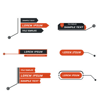 Digital callouts, footnotes. Layout for links and digital information. Source for advertising. Set of HUD. Vector illustration. Futuristic hud frame red png.