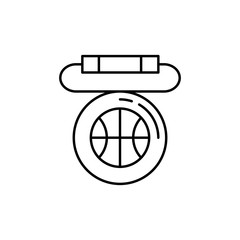 Poster - Medal icon. Simple line, outline vector elements of basketball for ui and ux, website or mobile application
