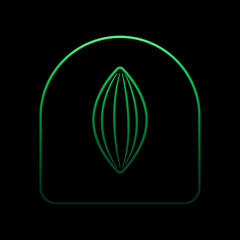 Poster - Almonds in chocolate line nolan icon. Simple thin line, outline vector of chocolate icons for ui and ux, website or mobile application