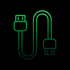 Poster - Usb cable nolan icon. Simple thin line, outline vector of computer hardware icons for ui and ux, website or mobile application