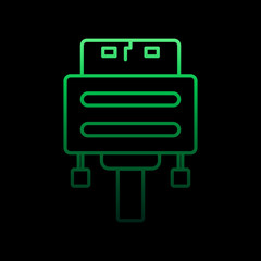 Poster - Vga cable nolan icon. Simple thin line, outline vector of computer hardware icons for ui and ux, website or mobile application