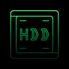 Poster - Hard disc nolan icon. Simple thin line, outline vector of computer hardware icons for ui and ux, website or mobile application