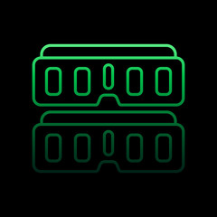 Aufkleber - Data server nolan icon. Simple thin line, outline vector of computer hardware icons for ui and ux, website or mobile application