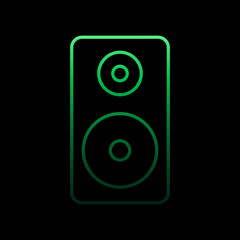 Poster - Speakers nolan icon. Simple thin line, outline vector of computer hardware icons for ui and ux, website or mobile application