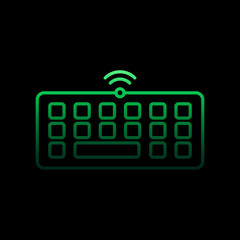 Aufkleber - Wireless keyboard nolan icon. Simple thin line, outline vector of computer hardware icons for ui and ux, website or mobile application