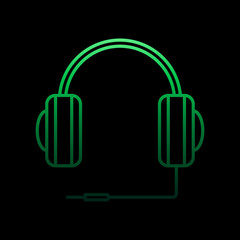 Poster - Gaming headphones nolan icon. Simple thin line, outline vector of computer hardware icons for ui and ux, website or mobile application
