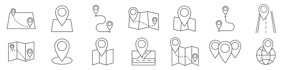Wall Mural - Map icon. Location icon. GPS. Vector illustration.