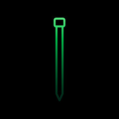Poster - Nail with smaller head nolan icon. Simple thin line, outline vector of construction tools icons for ui and ux, website or mobile application