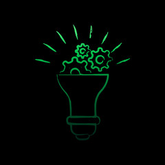 Poster - lamp mechanism nolan icon. Simple thin line, outline vector of Creative idea icons for ui and ux, website or mobile application
