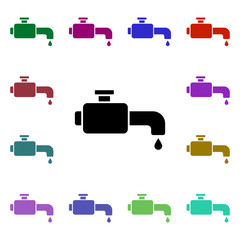 Poster - Drop, tab, water multi color style icon. Simple glyph, flat vector of ecology icons for ui and ux, website or mobile application