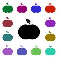 Poster - Apple, food, organic multi color style icon. Simple glyph, flat vector of ecology icons for ui and ux, website or mobile application
