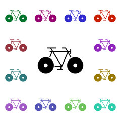 Poster - Bicycle, bike, transportation multi color style icon. Simple glyph, flat vector of ecology icons for ui and ux, website or mobile application