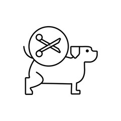 Poster - Dog, scissors icon. Simple line, outline vector elements of veterinary icons for ui and ux, website or mobile application